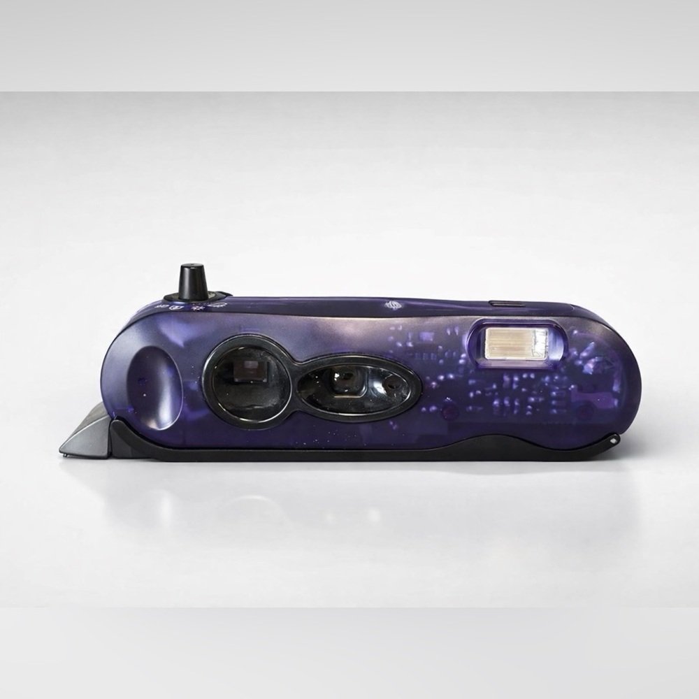 Vintage Polaroid Instand Pocjet Camera in Purple Transparent Design